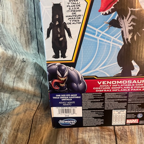 HTF Venomosaurus Adult Inflatable Dinosaur Costume Spiderman by Jazwares - Picture 12 of 12